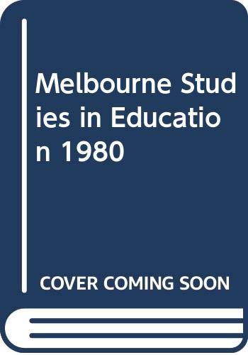 Stock image for Melbourne Studies in Education for sale by Dunaway Books