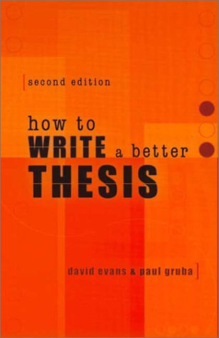 9780522850307: How to Write a Better Thesis
