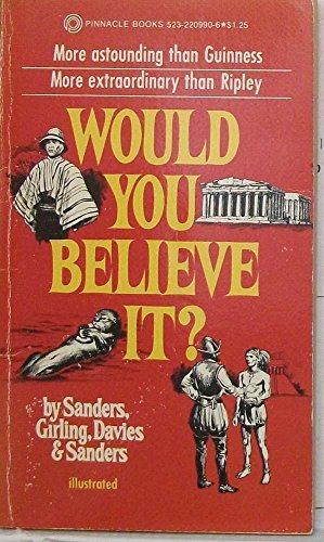 Imagen de archivo de Would You Believe It a la venta por BookHolders