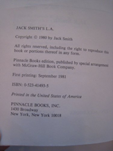 Beispielbild fr Jack Smith's L.A. zum Verkauf von -OnTimeBooks-