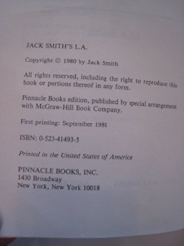 Imagen de archivo de Jack Smith's L.A. a la venta por -OnTimeBooks-