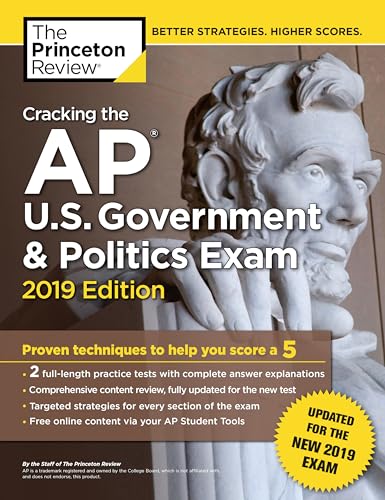 Beispielbild fr Cracking the AP U. S. Government and Politics Exam, 2019 Edition : Revised for the New 2019 Exam zum Verkauf von Better World Books