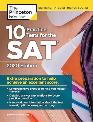 Stock image for 10 Practice Tests for the SAT, 2020 Edition : Extra Preparation to Help Achieve an Excellent Score for sale by Better World Books