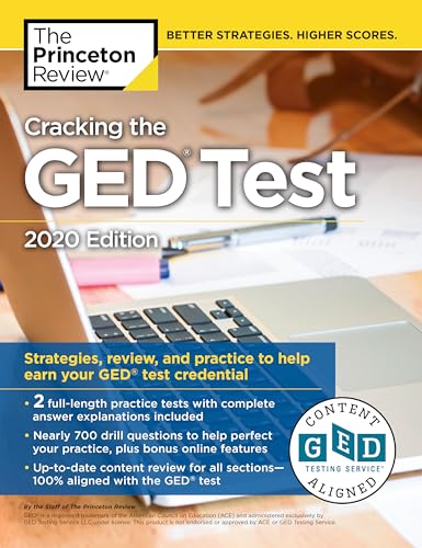 9780525568100: Cracking the GED Test with 2 Practice Tests, 2020 Edition: Strategies, Review, and Practice to Help Earn Your GED Test Credential (College Test Preparation)