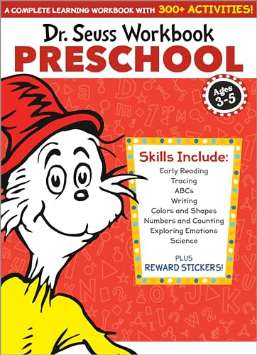 Stock image for Dr. Seuss Workbook: Preschool: 300+ Fun Activities with Stickers and More! (Alphabet, ABCs, Tracing, Early Reading, Colors and Shapes, Numbers, . Emotions, Science) (Dr. Seuss Workbooks) for sale by Zoom Books Company
