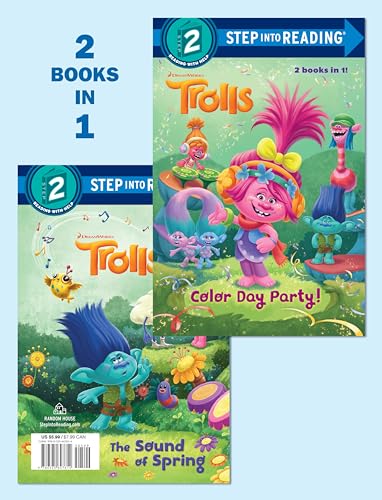 Imagen de archivo de Color Day Party!/The Sound of Spring (DreamWorks Trolls) (Step into Reading) a la venta por SecondSale