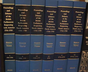 Proceedings and debates of the British Parliaments respecting North America, 1754-1783 (Vols 1-6) (9780527357238) by (Simmons) R. C. Simmons And P. D. G. Thomas