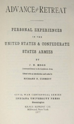 Stock image for Advance and Retreat Personal Experiences in the United States and Confederate States Armies for sale by Wonder Book