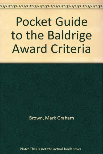 9780527763534: Pocket Guide to the Baldrige Award Criteria