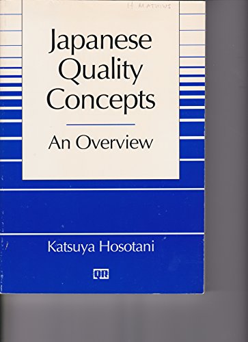 Imagen de archivo de Japanese Quality Concepts: An Overview a la venta por SecondSale