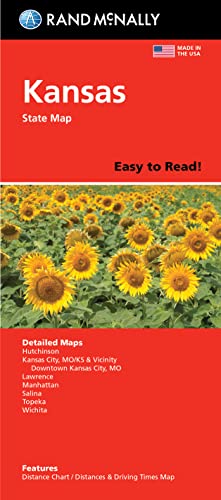 Imagen de archivo de Rand McNally Easy To Read Folded Map: Kansas State Map a la venta por Lakeside Books