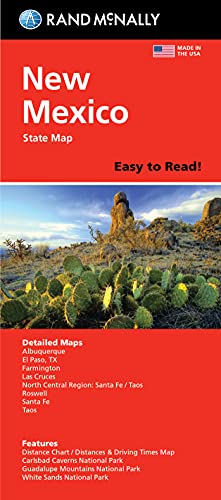 Beispielbild fr Rand McNally Easy to Read: New Mexico State Map zum Verkauf von California Books
