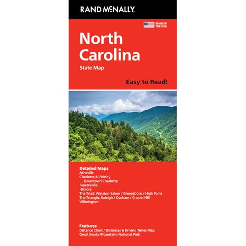 

Rand McNally Easy to Read: North Carolina State Folded Map