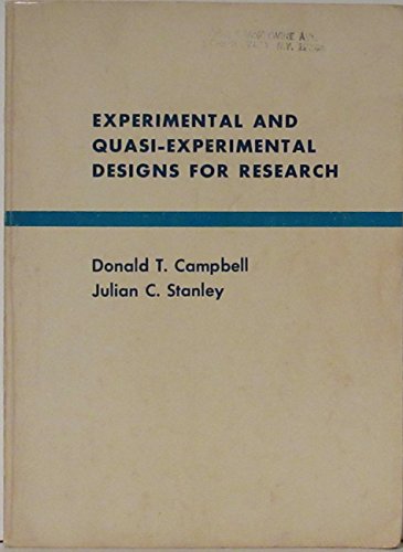 9780528614002: Experimental and Quasi-experimental for Research