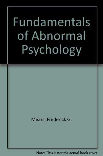 Stock image for Fundamentals of Abnormal Psychology for sale by HPB-Red