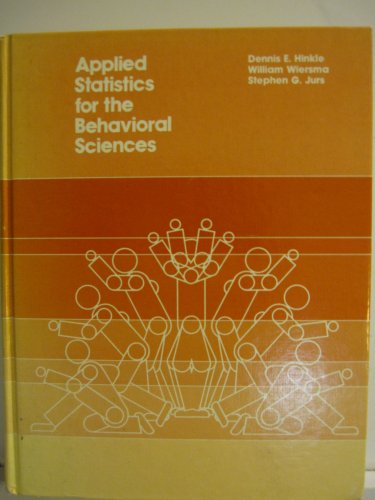 Imagen de archivo de Applied Statistics for the Behavioral Sciences a la venta por ThriftBooks-Dallas