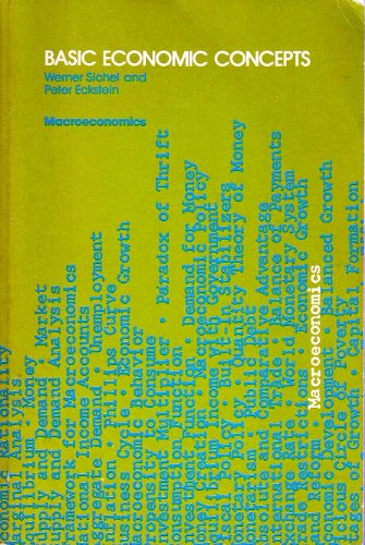 Basic Economic Concepts: Macroeconomics (Rand McNally economics series) (9780528673054) by Werner Sichel