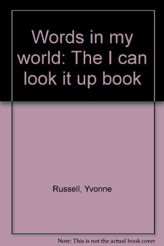 Imagen de archivo de Words in My World a la venta por Better World Books