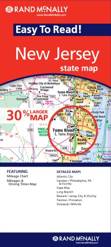Rand McNally Easy to Read New Jersey State Map (9780528878916) by Rand McNally And Company