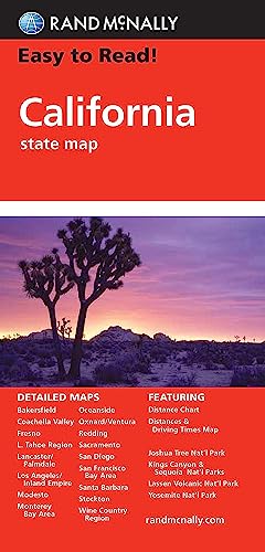 Stock image for Easy To Read: California State Map (Rand McNally Easy to Read!) for sale by HPB Inc.