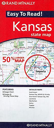 9780528881299: Rand McNally Easy to Read! Kansas State Map [Idioma Ingls]
