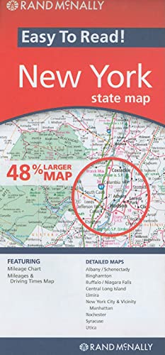 9780528881923: Rand McNally Easy to Read! New York State Map