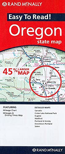 9780528882005: Rand McNally Easy to Read! Oregon State Map