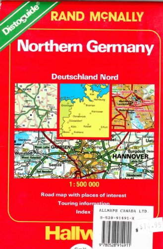 Northern Germany: Road Map With Places of Interest, Touring Information, Index/Distoguide (Hallwag International Road Map) 1:500 000 (9780528914911) by Rand Mcnally