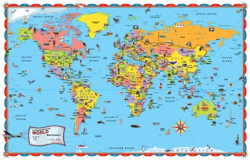 Rand McNally Kids Illustrated World Wall Map (9780528942259) by Rand McNally & Company