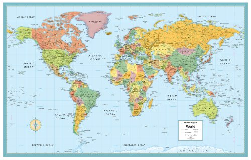 Rand Mcnally Deluxe Laminated World Wall Map (9780528959974) by Rand McNally