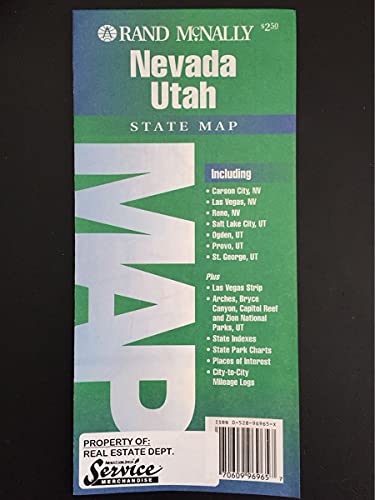 Nevada/Utah State Map (9780528969652) by [???]