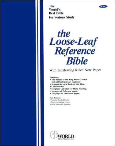 Stock image for Loose-Leaf Reference Bible KJV for sale by 4 THE WORLD RESOURCE DISTRIBUTORS