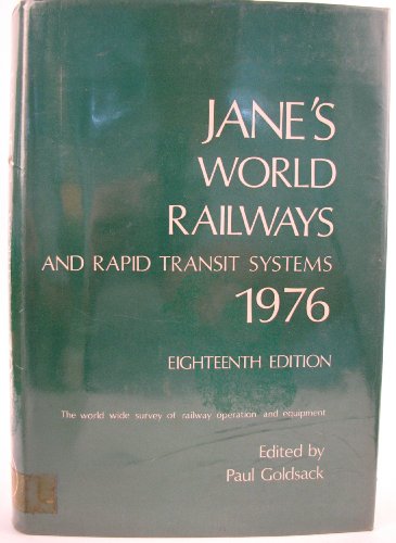 Imagen de archivo de Jane's World Rail Ways, 1976 a la venta por Bookmarc's