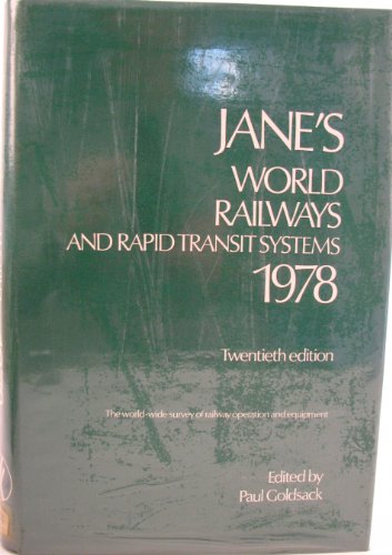 Imagen de archivo de Jane's World Rail Ways, 1978 a la venta por Bookmarc's