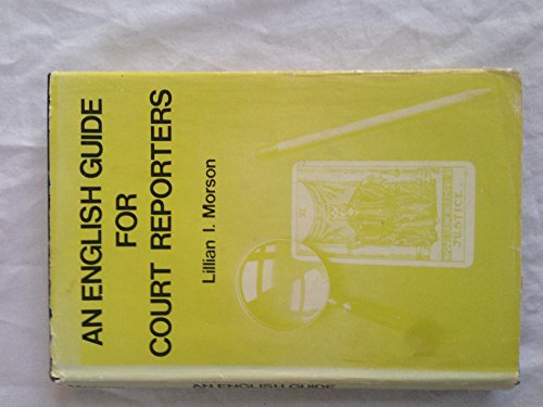Imagen de archivo de English Guide for Court Reporters a la venta por GoldBooks
