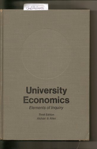 Stock image for University economics;: Elements of inquiry for sale by GF Books, Inc.