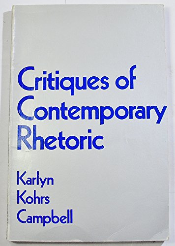 Imagen de archivo de Critiques of Contemporary Rhetoric a la venta por ThriftBooks-Atlanta