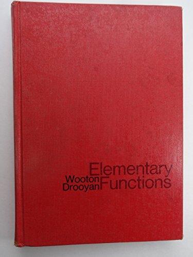 Stock image for Elementary Functions (First Edition) for sale by George Cross Books