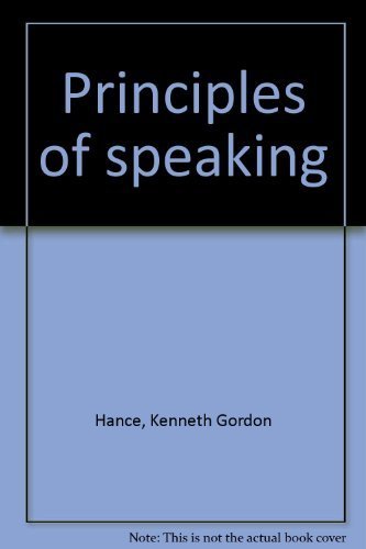 Beispielbild fr Principles of speaking zum Verkauf von Redux Books