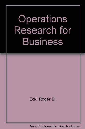 Operations Research for Business