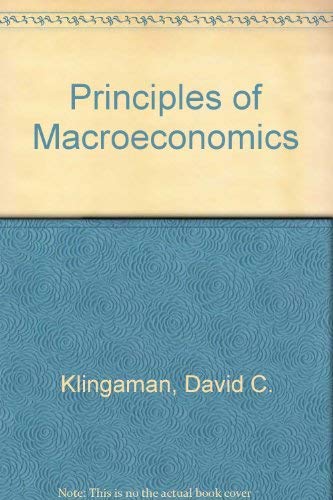 Imagen de archivo de Principles of Macroeconomics a la venta por Frenchboro Books