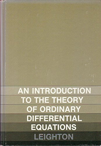 Imagen de archivo de An Introduction to the Theory of ORdinary Differential Equations a la venta por Foundations