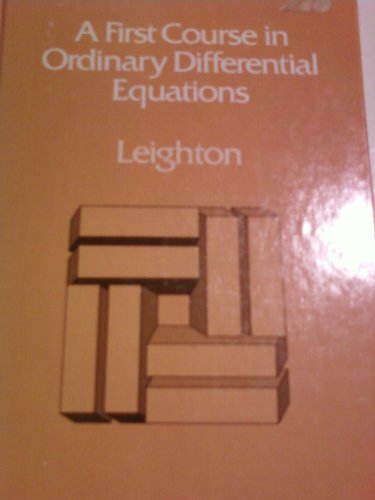 Imagen de archivo de A First Course in Ordinary Differential Equations a la venta por ThriftBooks-Dallas