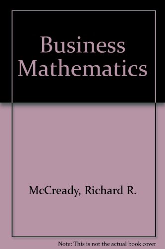 Stock image for Business Mathematics, 3rd edition (Instructor's Edition) for sale by BookDepart
