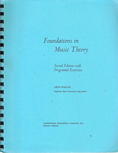 Foundations in Music Theory (9780534006594) by Dallin, Leon