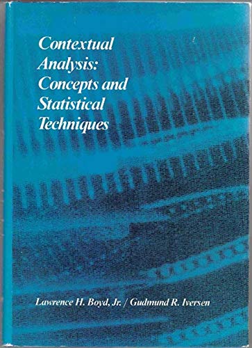 9780534006938: Contextual Analysis: Concepts and Statistical Techniques
