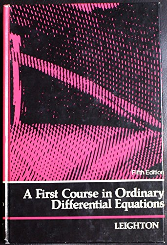 Imagen de archivo de First Course in Ordinary Differential Equations a la venta por HPB-Red