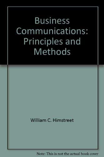 9780534009083: Business communications: Principles and methods