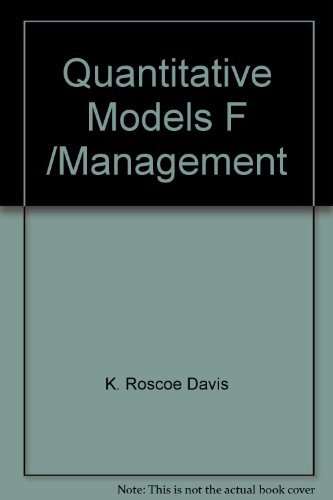 9780534009359: Title: Quantitative models for management