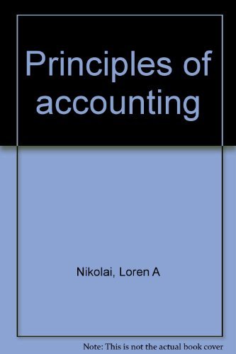 Beispielbild fr Principles of Accounting zum Verkauf von Better World Books
